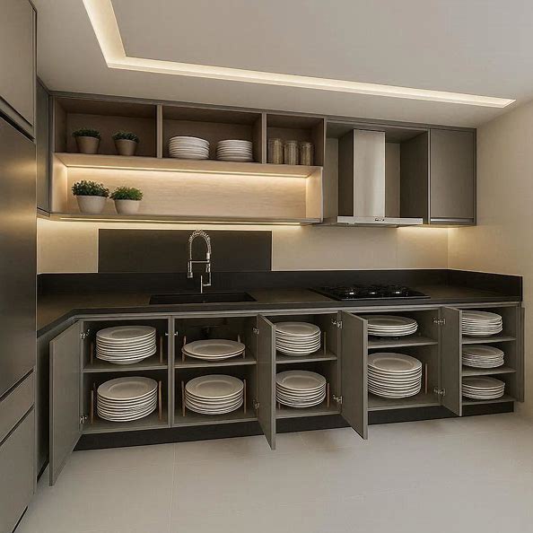 Modern Matte Kitchen – MDF Laminate Finish (18 mm thumbnail