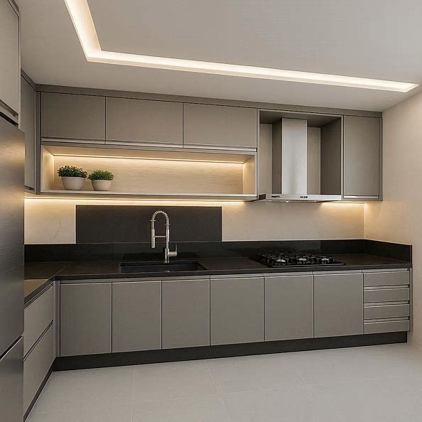 Modern Matte Kitchen – MDF Laminate Finish (18 mm thumbnail